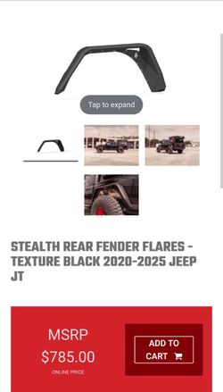 Road Armor Stealth Rear Fenders