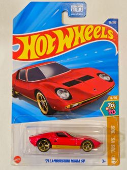 HOT WHEELS . 70'S VS 90'S . 1971 LAMBORGHINI MIURA SV .
