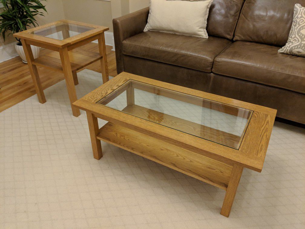 Solid Wood Coffee Table & End Table Set