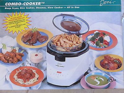 Deni 9100 Combo Cooker Deep Fryer Steamer Rice Cooker Slow Cooker