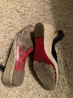 Vintage Christian Louboutin Espadrille Wedge Sandals