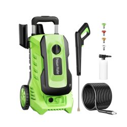 SUGIFT 3800PSI Electric Pressure Washer 1800W 2.6GPM Max - Green