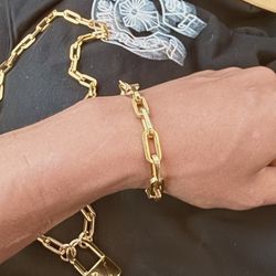 🔥 LA Sale: Luxury Gold Chain & Bracelet Set - New Condition - Below Cost