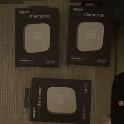 Lot of 3 Amazon Thermostat New In Box Sealed Alexa Enabled 