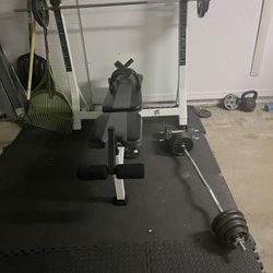 Bench Set With Weights And Mats Included 