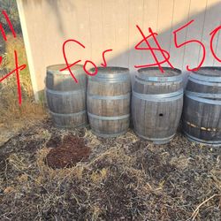Wine Barrels 4 x $50