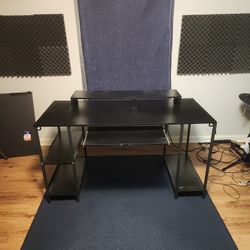 55 inch Workstation Desk with keyboard tray. Adjustable Tops