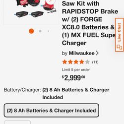 MX FUEL Lithium-Ion 14 in. Cut Off Saw Kit