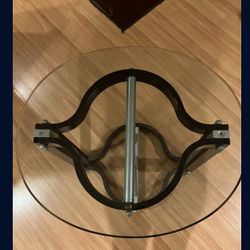 BEAUTIFUL WOOD+GLASS NIGHTSTANDS // END TABLES