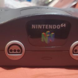 Nintendo 64 System Consule with jumper pack, cables and powered cord