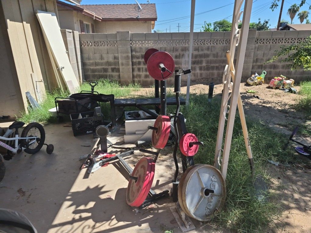 Weights And Weight Bench 450obo