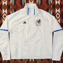 Adidas Selección de Mexico International Game Day White Jacket Men’s Large 