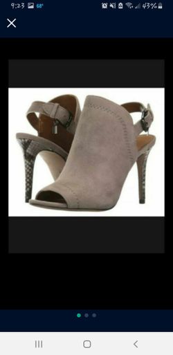 Coach Suede Snake Leather Pump Sandal Size 7.5