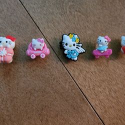 Lot Of 5 Hello Kitty Croc Charms 