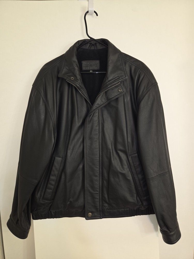 Leather Bomber Jacket