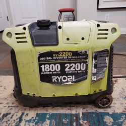 Ryi 2200 digital inverter generator 1800(running)/2200(starting) used and working