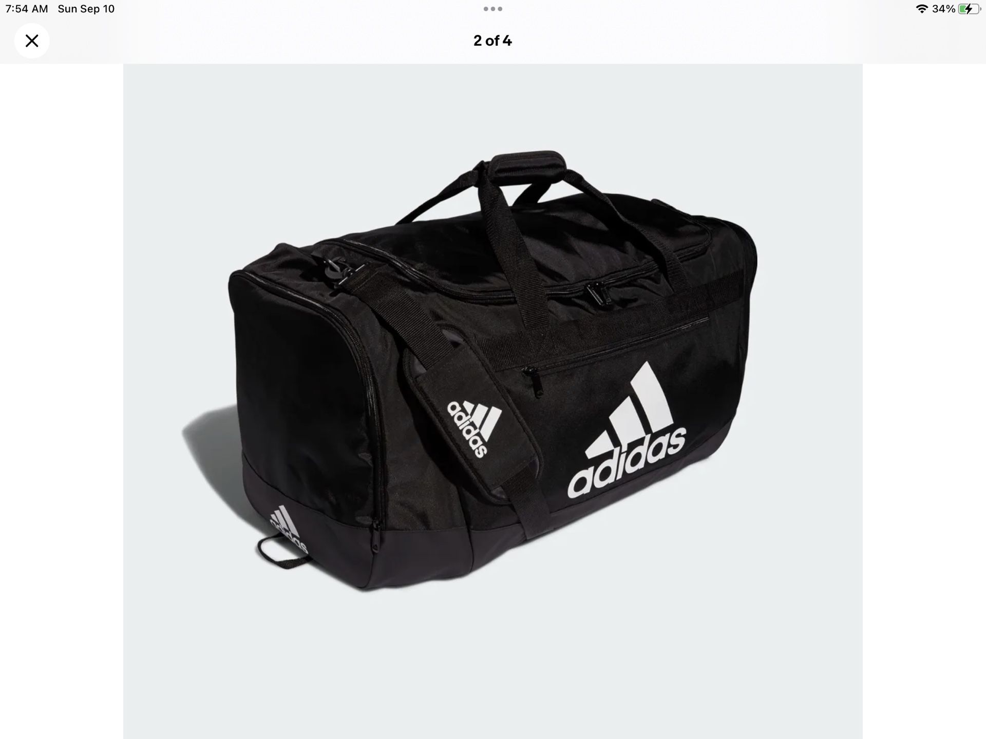 Adidas Duffel Bag New 29” Wide x 14.75 Inside x 14.50