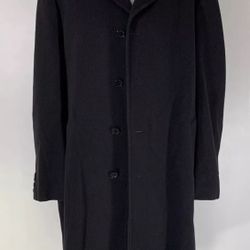 Vintage Dolce & Gabbana Overcoat Jacket Wool Long Black Coat Mens Size 54