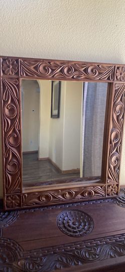 Beautiful solid wood framed mirror