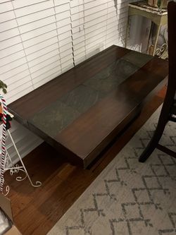 Coffee table - Wood and Stone