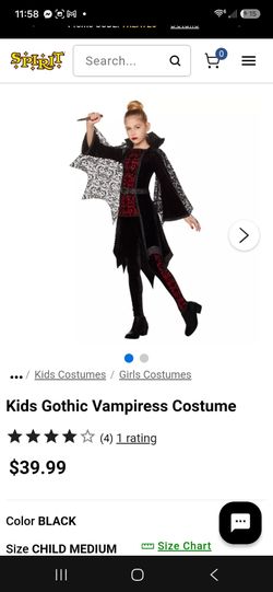 Size medium kids costume