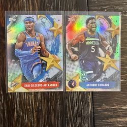 Shai Gilgeous Alexander And Anthony Edwards Cards