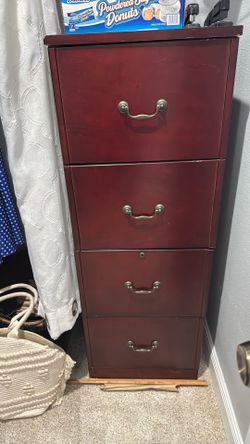 Wood Filing Cabinet With 4 Drawers