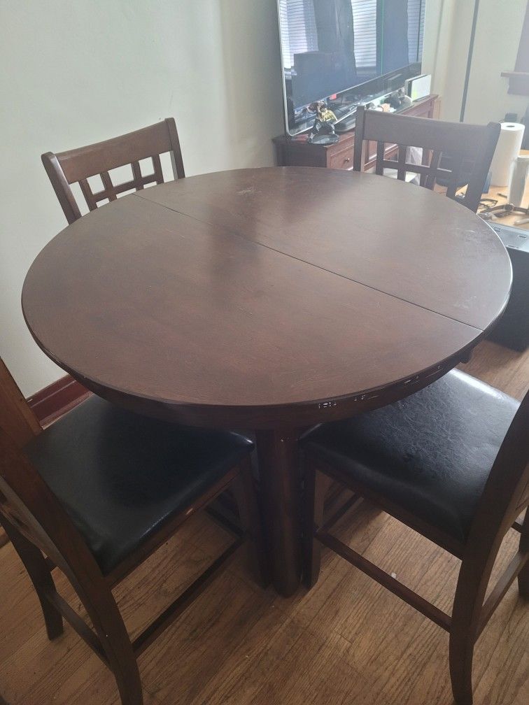Wooden Table With 4 Chairs