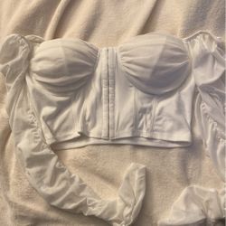 white corset top