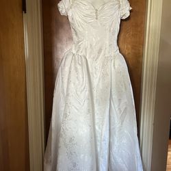 White Wedding Dress and Veil