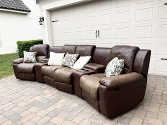Leather Recliner Set 