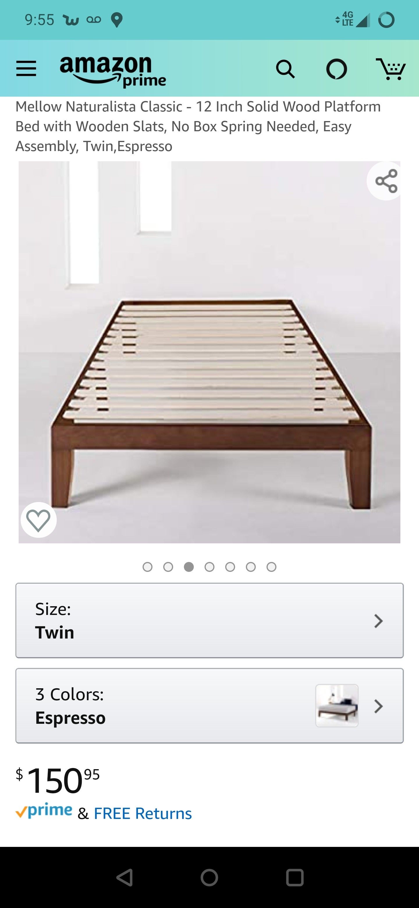 12" solid wood bed platform