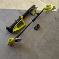 Ryobi Trimmer And Blower Set