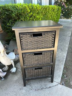 Wood & Wicker Basket Storage!