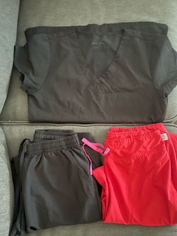 Medical Scrubs Set – Top and Two Pants