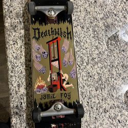 Deathwish Jamie Foy “Deathwitch Trials” skateboard deck (8.5” width).
