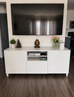 White tv stand