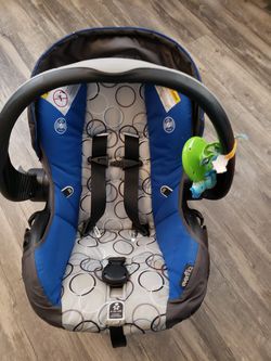 Infant car seat with base.