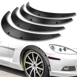 890MM Universal Black Flexible Fender Flares Extra Wide Body Wheel Arches 4PCS -(2-WF-1301-BK
