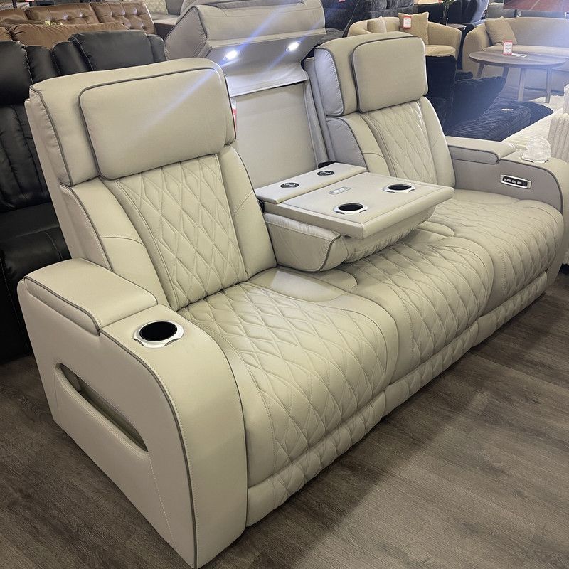 Gray Power Reclining Sofa