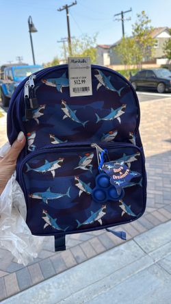 Toddler blue sharks backpack brand new with tags
