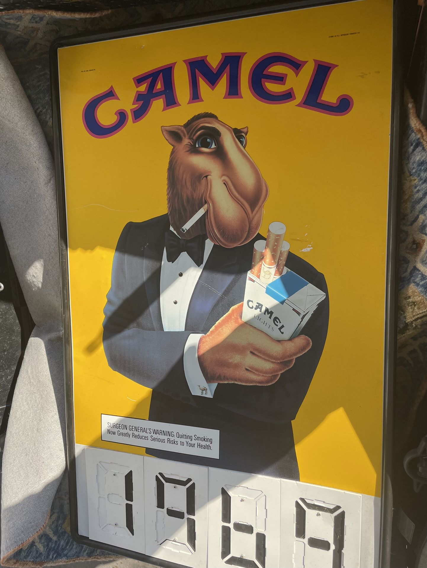 1992 Camel Metal Sign Measures 63 3/4 X 38 1/4