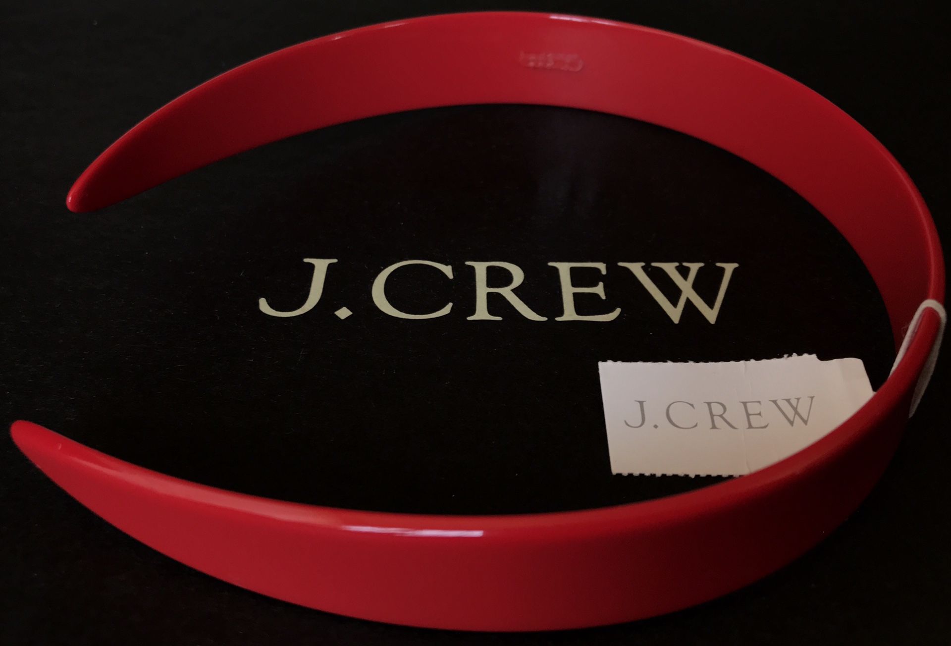 (NEW) WOMEN’S J.CREW VINTAGE RED SOLID HEADBAND - SIZE: OS (ONE SIZE)
