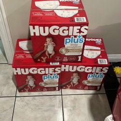 Size 1 Huggies Diapers (192 In Each Box) $100 For All 3 Boxes