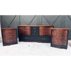 MCM Refinished Bassett Dresser Set 