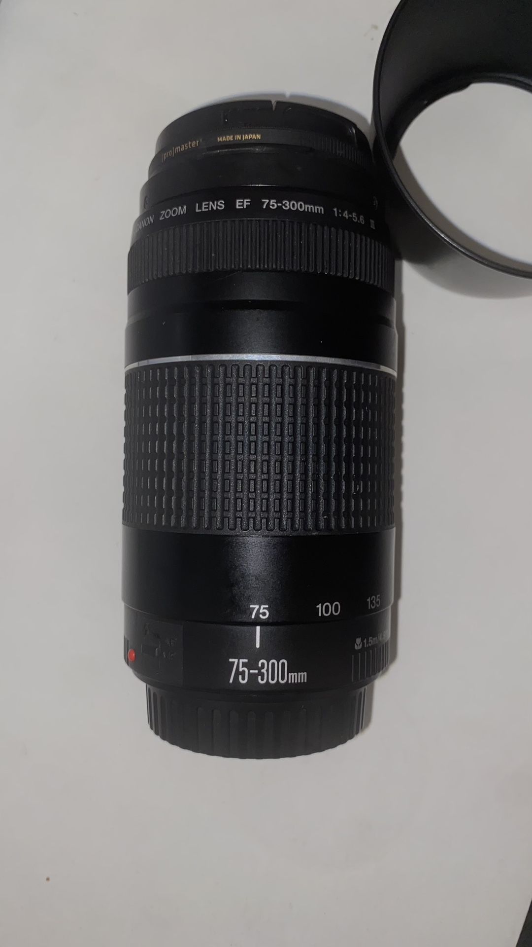 Canon EF 75-300mm Lens with hood