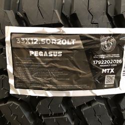 Brand New Tires (1) Pegasus MTX (33x12.50R20LT) (Single) ($179)