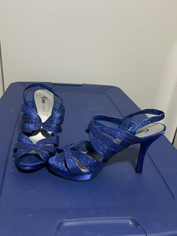 Blue Glitter Heels