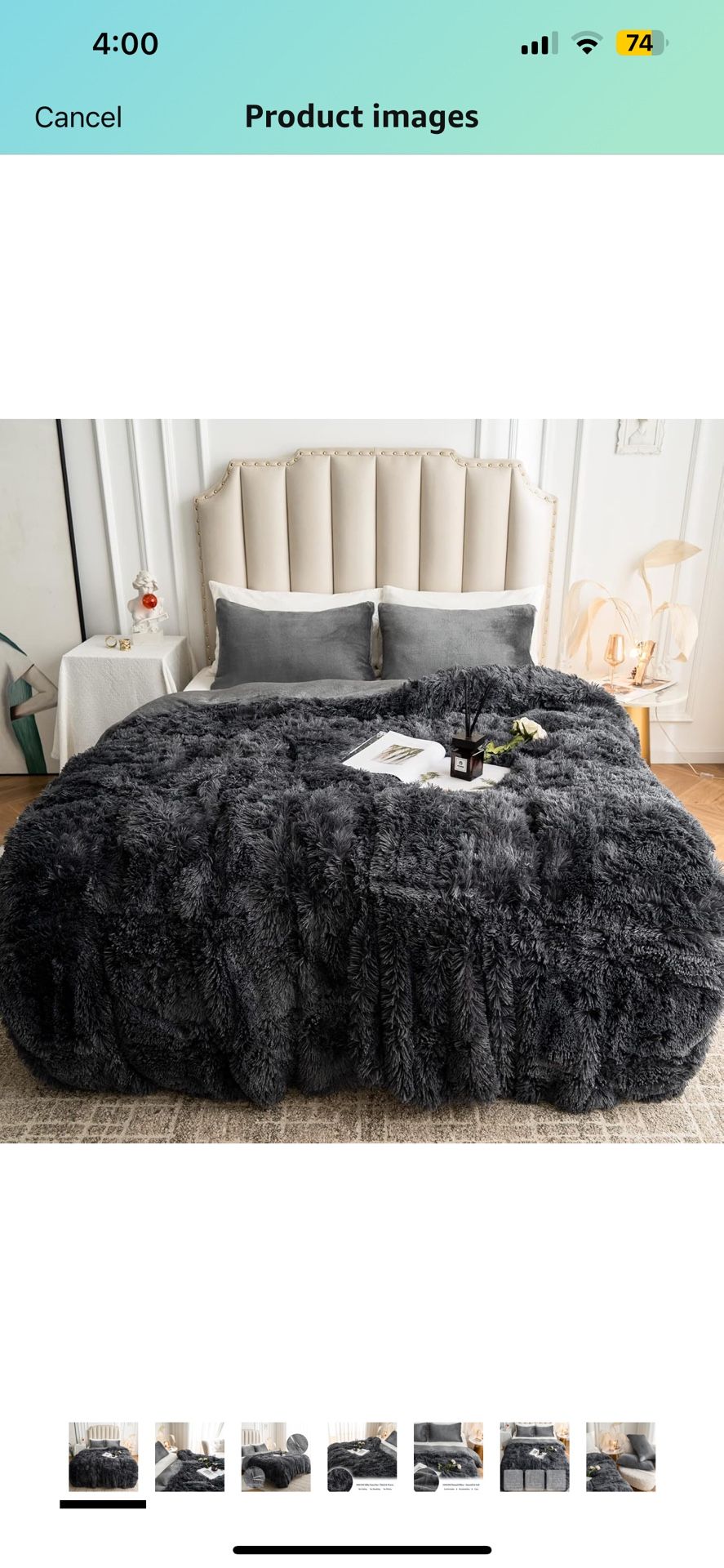 Duvet + Duvet Cover (Gray)