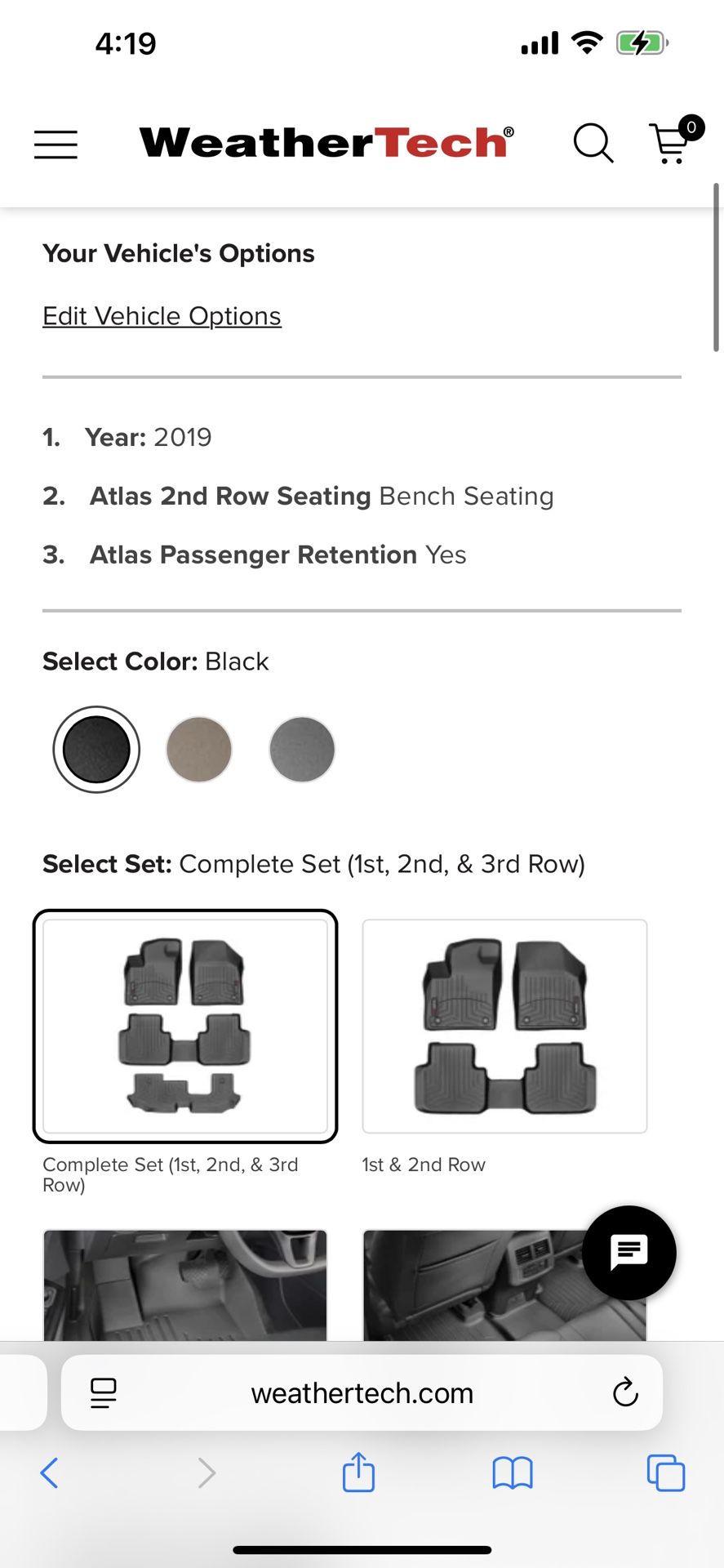 Vw Atlas Weather tech Floor Mats